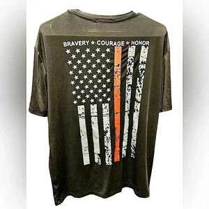 HEQU fire department support t shirt  XL